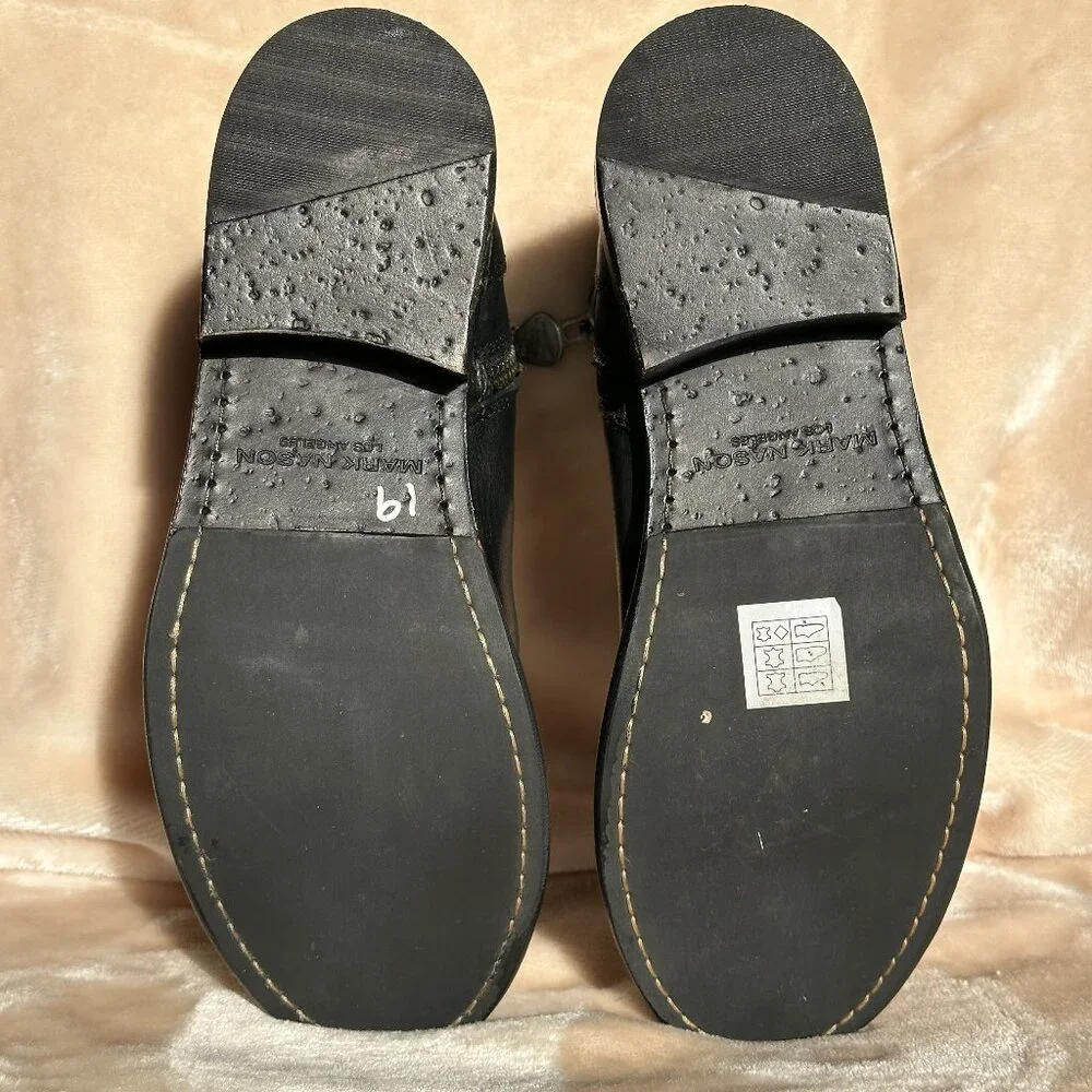 Mark Nason Black Leather Moto Biker Riding Ankle Boots Women's US  6.5 NWOT - Picture 11 of 15